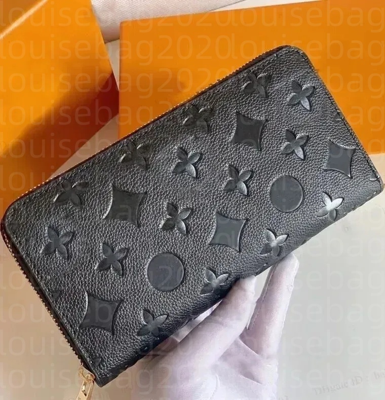 Fashion Designer Wallet Luxury Women Long Purse louisities vittonn Embossed Flower Wallets Credit Card Holders Ladies Plaid Money Purses Clutch Bag vuittion Box