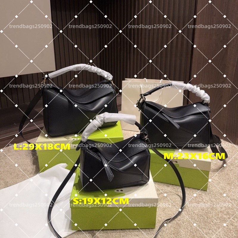 Hot Sale Designer Bag Womens College Style Hand Bag Geometry Puzzle Luxury Tote 19/23/29CM Three Size Shoulder Bags Genuine Leather Cross Body Bags