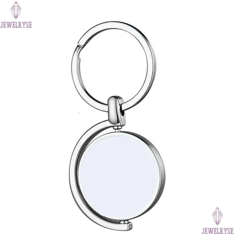 DIY sublimation blank rotatable round alloy designer keychain wallet Handbag Carabiner Keychains Car Key Ring for Woman Man Valentines Day Christmas G
