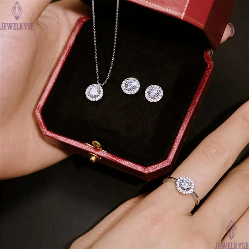 luxury 3pcs/set wedding designer jewelry set for woman diamond snake necklace earring ring 925 sterling silver womens 5A zirconia engagement rings ear