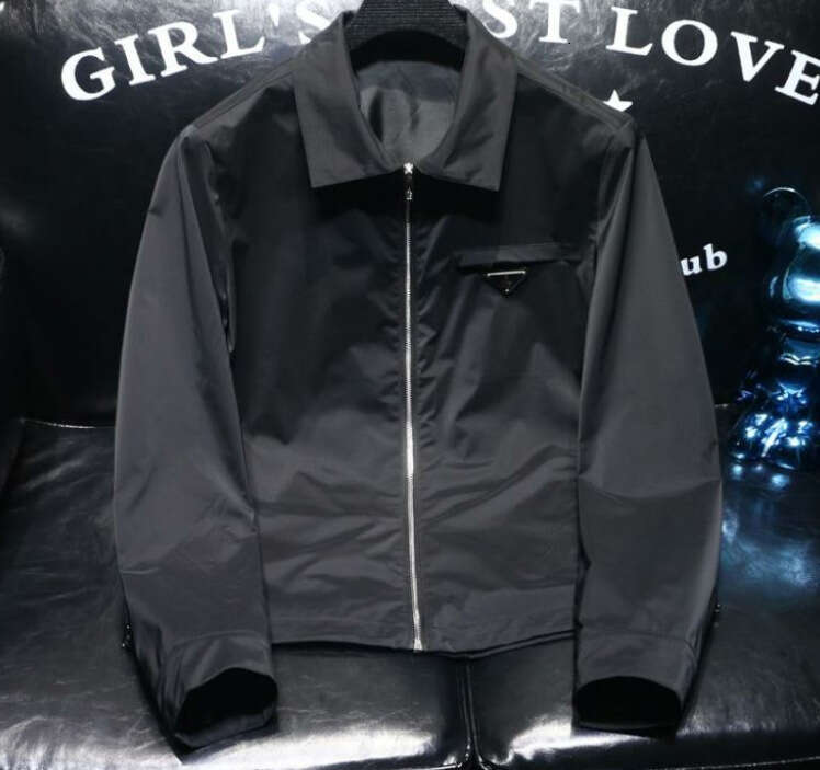 Solid Color Jacket Men's Spring And Autumn Shirt Turn-Down Collar Slim Fit Youth Simple Windproof Plus Size Coat