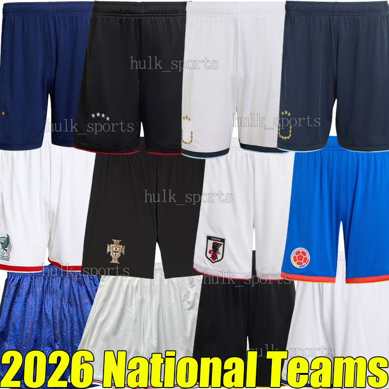 2026 national team Soccer Shorts 2025 2026 BrAzIls Portugals EnGlAnds Mexico Japan korea China French Spain Holland Chile Uruguay Thai quality men Football Shorts