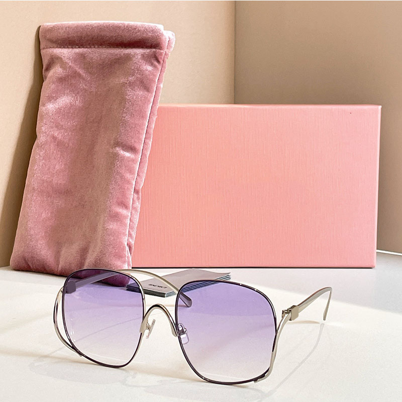 New Fashion Designer Womens Luxury Sunglasses MUA624S Gold Frame Personalized Metal Legs Double Beam Design Party Beach Glasses Style UV Protection