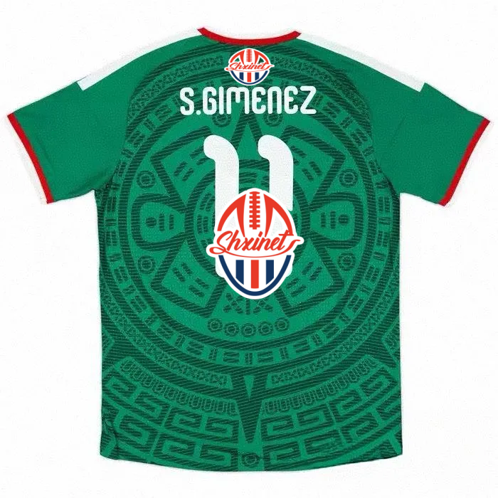 2026-27 World Cup football jerseys: No. 22 Lozano, No. 14 Hernandez, No. 9 Martinez, No. 11 Gimenez, No. 4 Alvarez, adult short-sleeved children'