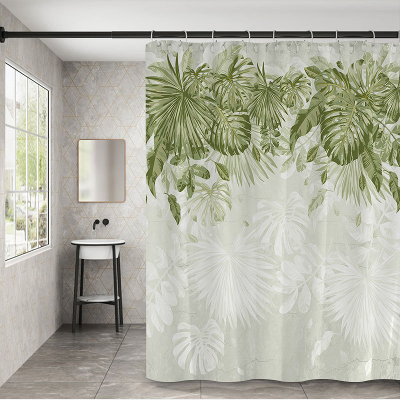 YL-37908 Digital Printed Waterproof Shower Curtain for Bathroom/Toilet Partition - Waterproof and Mildew-proof