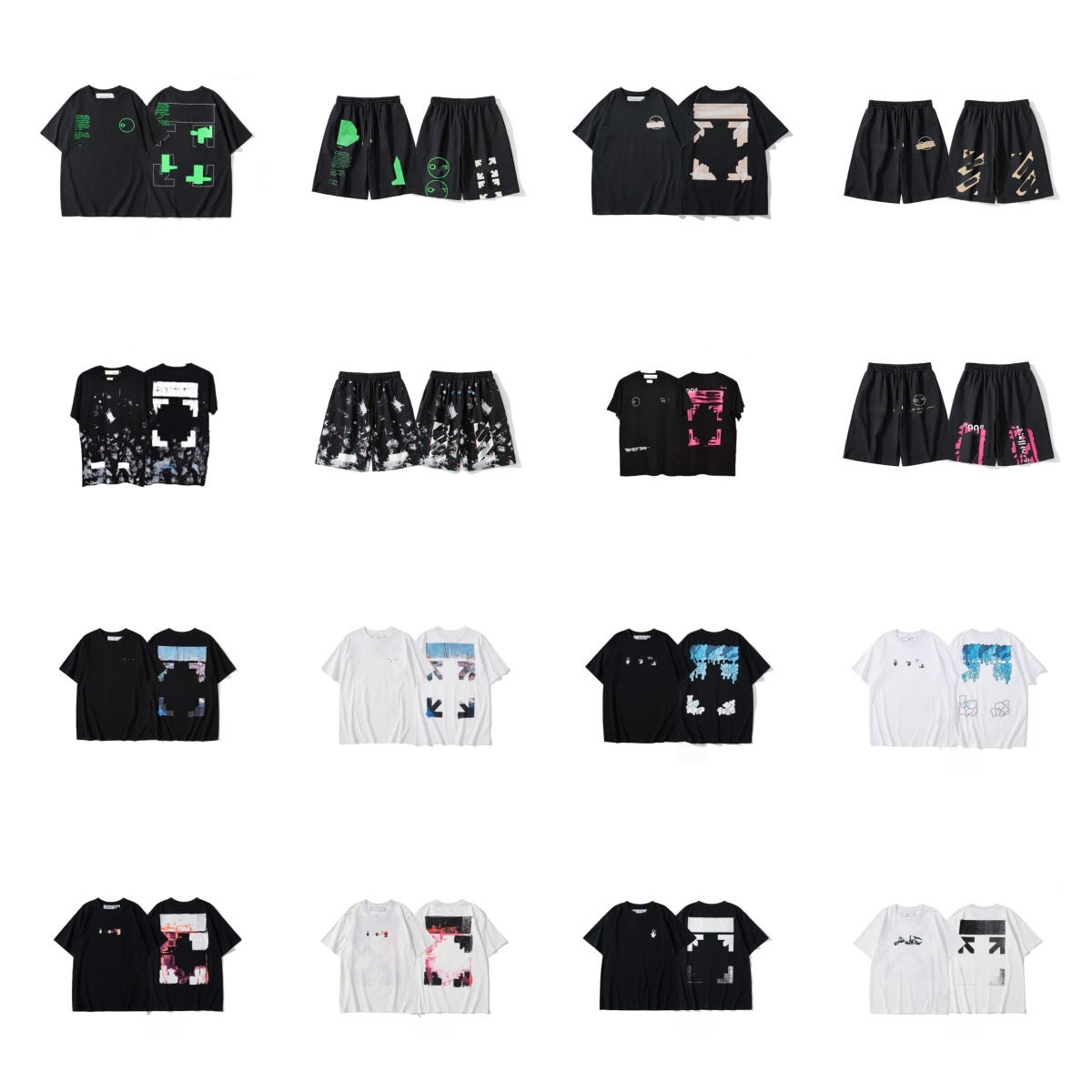 OFF designer t shirt fashion mens womens graphic tee foam printed shirts tluxury jorts Street Tracksuit leisure men tshirt clothes white shorts polo shirt 01