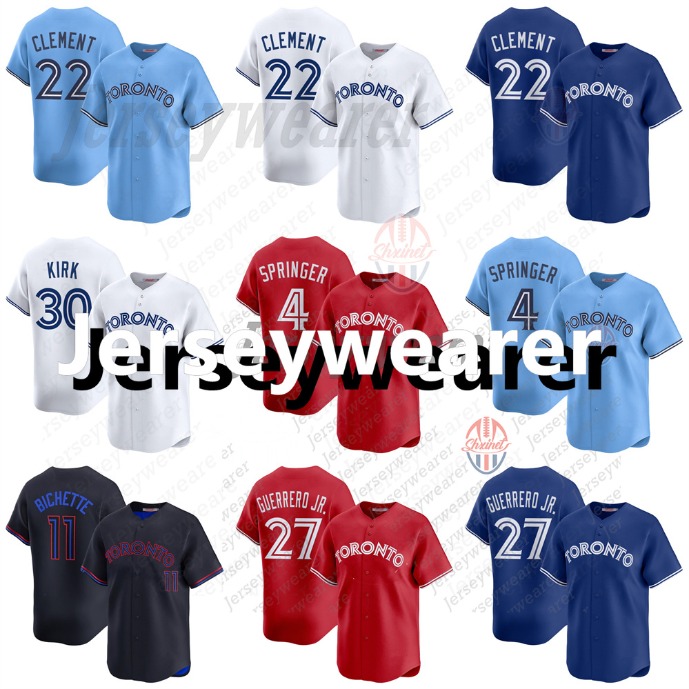2025 World Series Jerseys Gold 27 Vladimir Guerrero Jr. Daulton Varsho Kevin Gausman Bo Bichette Jose Berrios George Springer Joe Carter Turner 555Mens Womens Youth