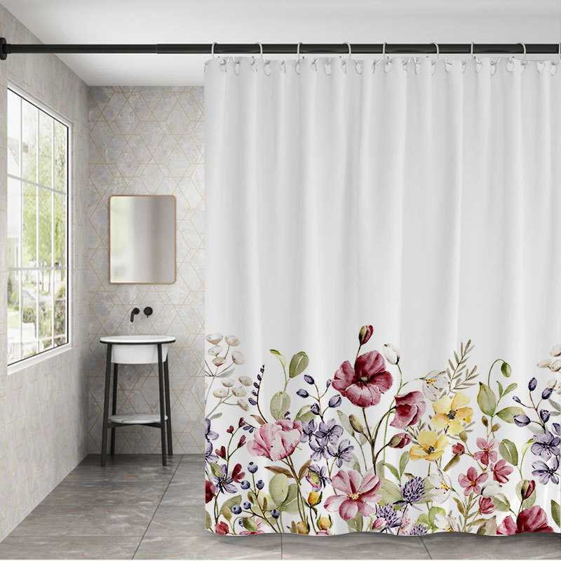 YL-37908 Digital Printed Waterproof Shower Curtain for Bathroom/Toilet Partition - Waterproof and Mildew-proof