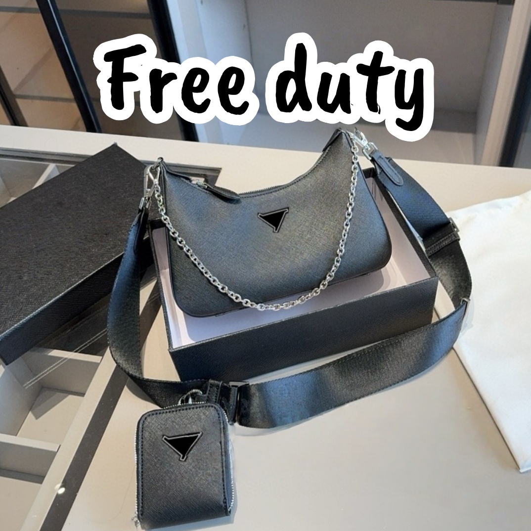 10A Designer Shoulder Three in one Designer Bag 2005 Crossbody bag Womens Classic Half Moon Black Nylon Handbag Luxury Bag 2000