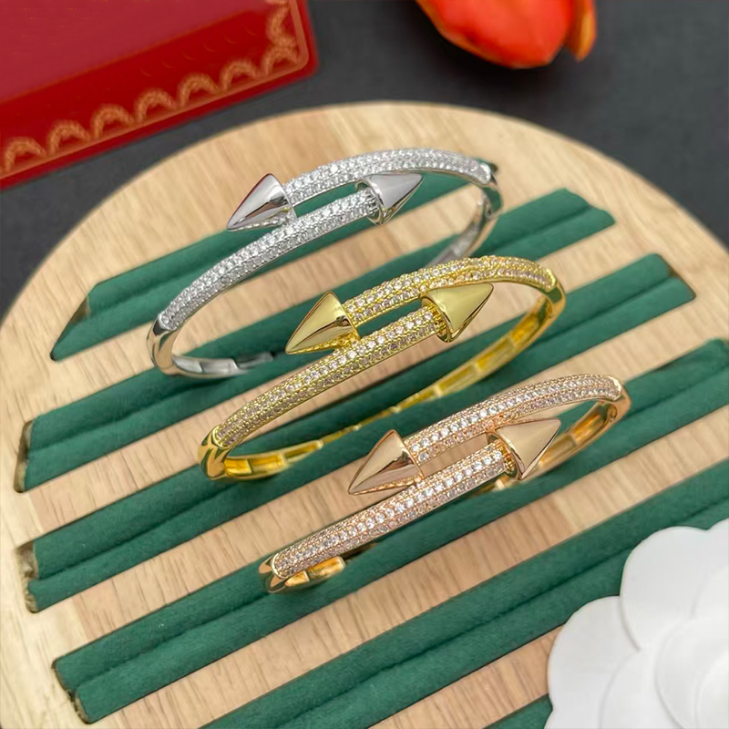 New Brand Love Bracelet Luxury Double Nail Bracelet High Quality Stainless Steel Bracelet Designer for Men and Women Christmas Gifts