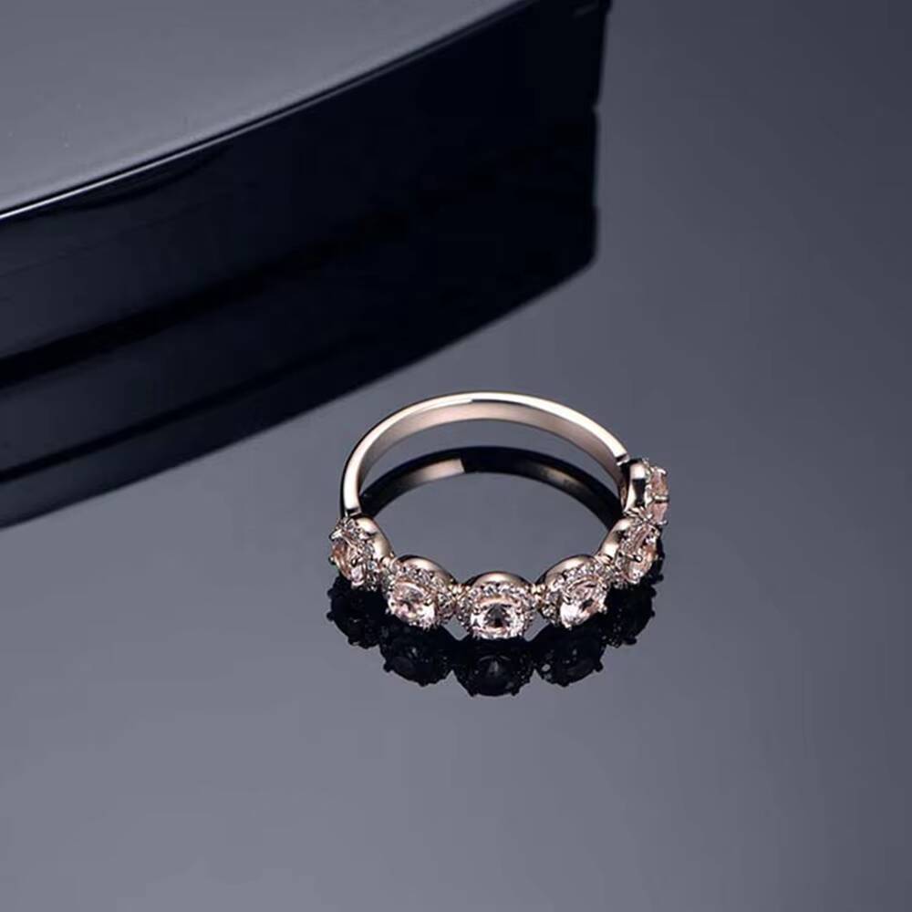 Elegant Smokey Quartz Cut 925 Sterling Silver Engagement Band Ring Halo Womens Wedding Jewelry Featuring Morganite