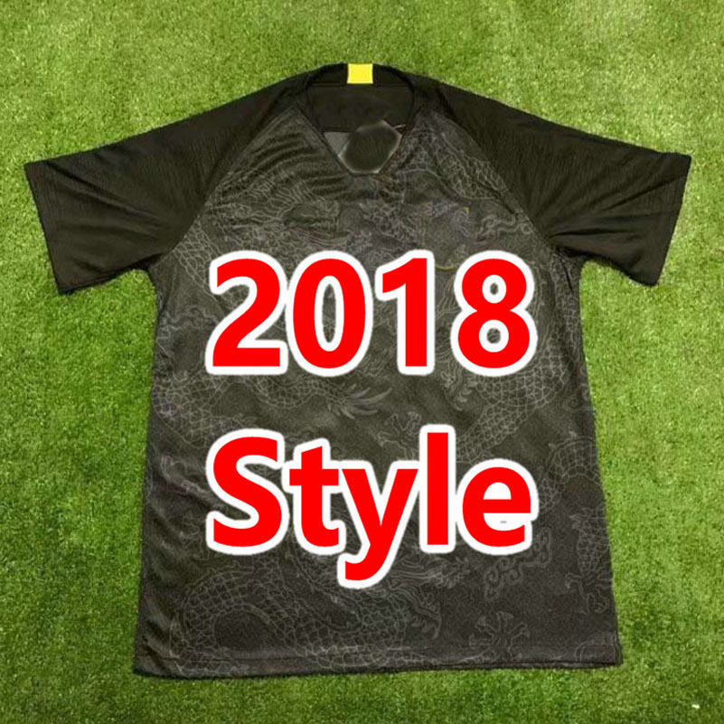China National Football Team soccer jerseys retro 2018Men short sleeve adult shirts home red away black maillot de futol camesita Uniforms adult men size S-XXL