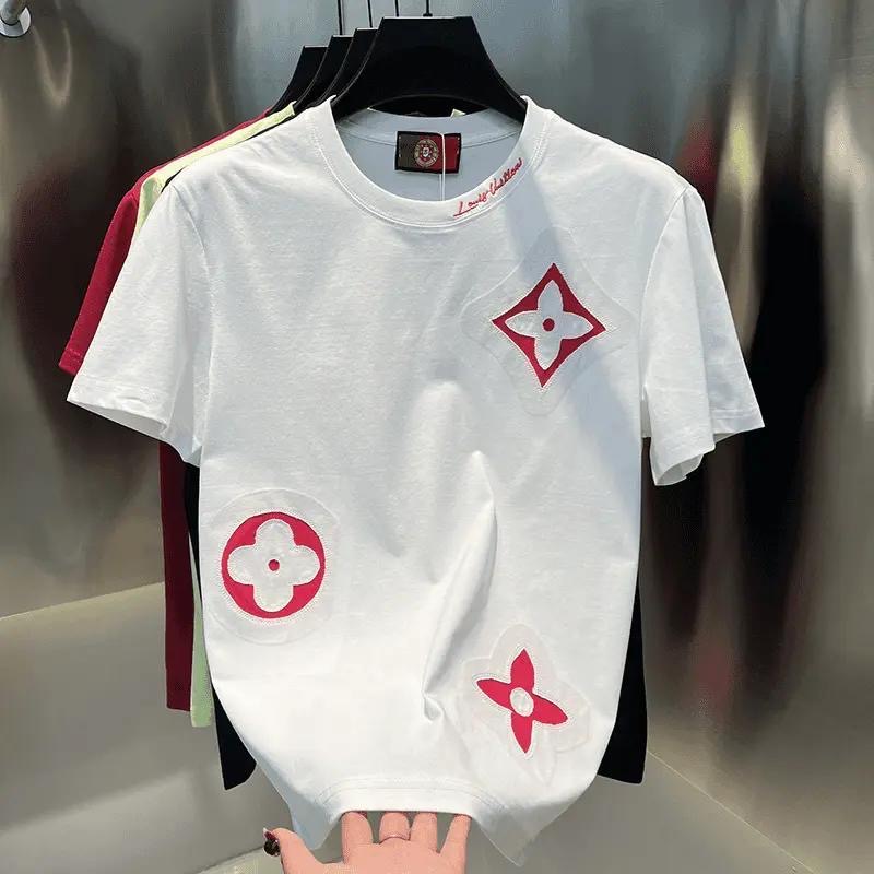 Men's T-shirt High-end Designer T-shirt Casual Print Letter Short-sleeve Luxurious Hip-hop Women's T-shirt #k01