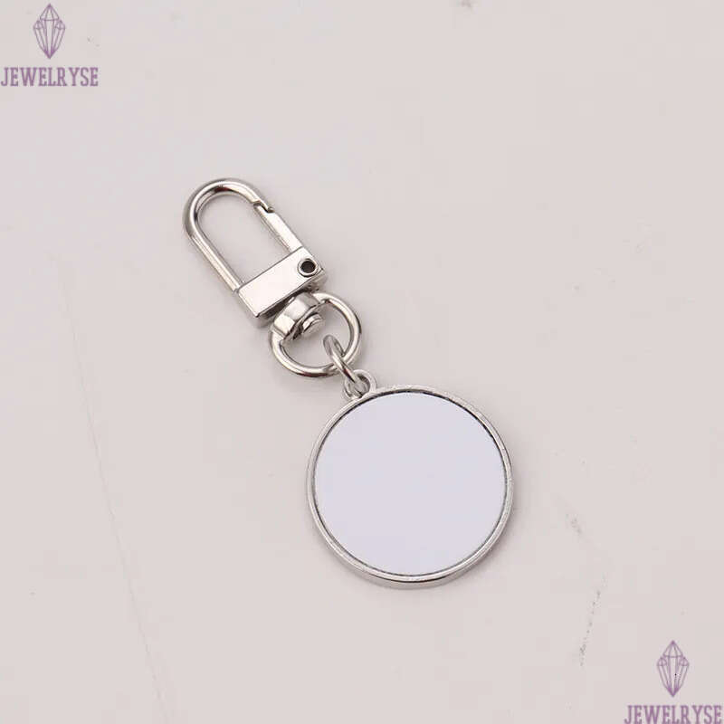 Thermal Transter DIY sublimation blank heart round keychains gold keychain photo frame keyring Silver Plated Alloy Car Key Ring Souvenir Accessories L