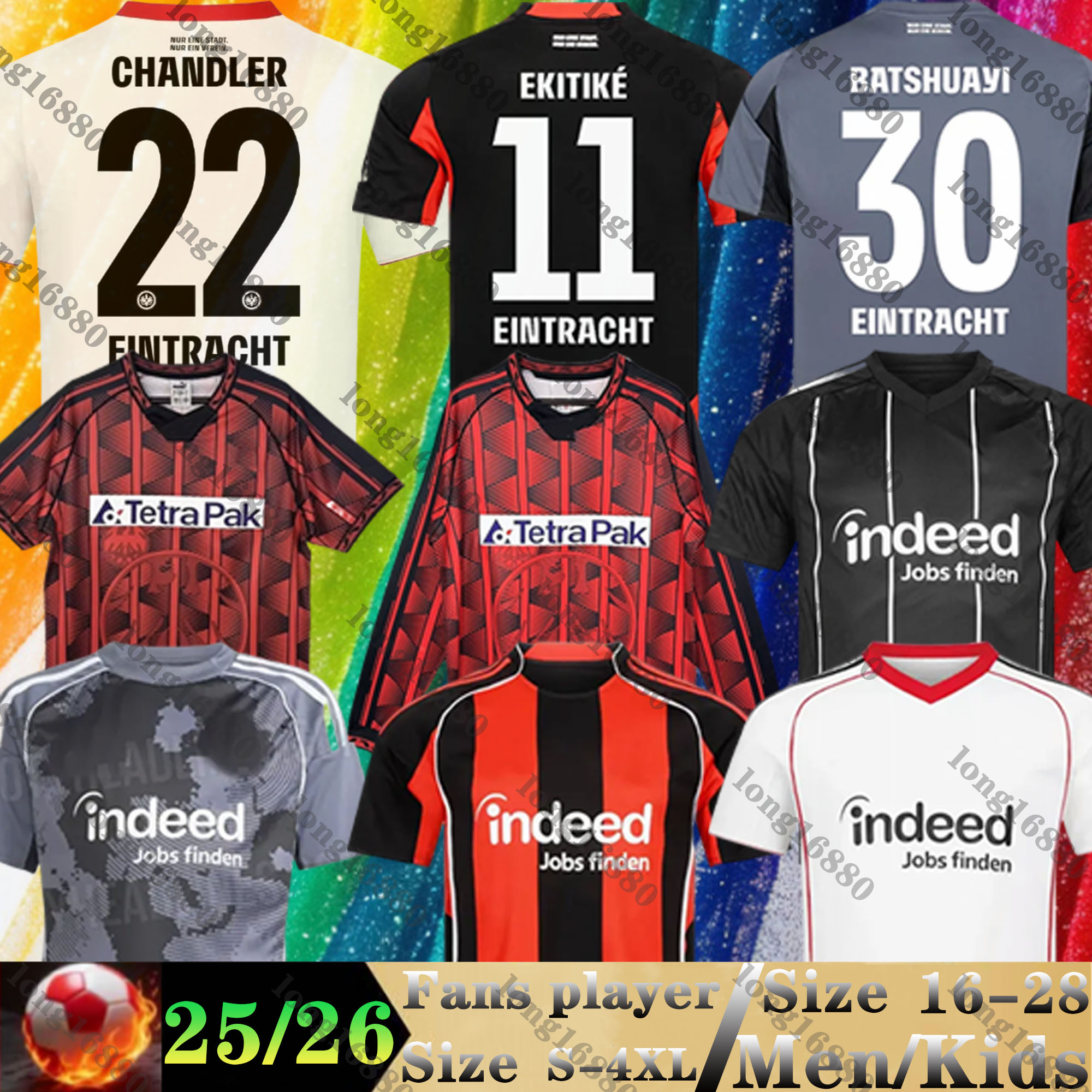 25 26 Eintrachts Frankfurt Soccer Jerseys Retro 1995 1996 M.GOTZE EKITIKE BATSHUAYI DINA EBIMBE KNAUFF CHAIBI SKHIRI RODE KOCH 2025 2026 Football shirts men kids kits