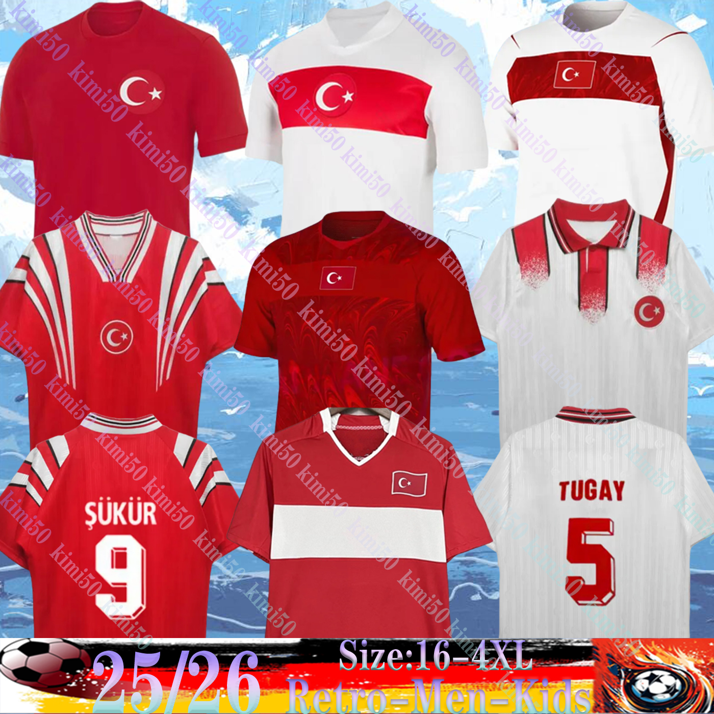 26-27 Turkey Soccer Jersey DEMIRAL Kokcu 2026 2027 Retro 1996 2008 Home Away Calhanoglu YILDIZ Turkiye national football team Football Shirts HAKAN TUGAY Men kids kit