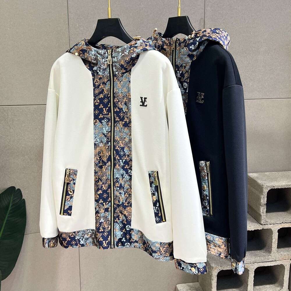 Designer Spring New Design Sense Light Luxury Men's Youth Fashion Trend Versatile Patchwork Hooded Casual Jacket