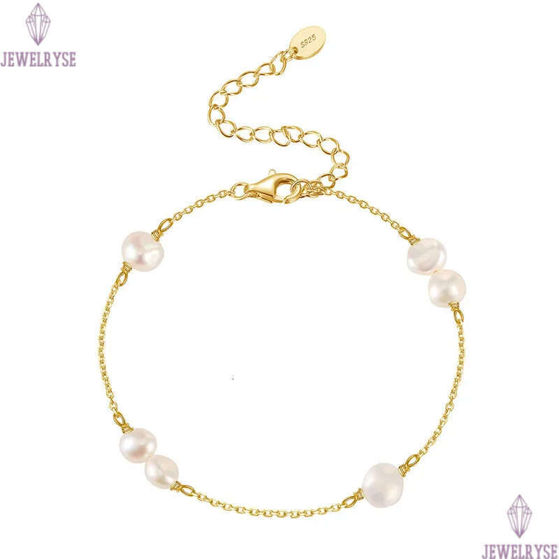 14k gold natural pearl bracelet designer woman s925 sterling silver chain fashion luury chains bracelets womens jewelry girls birthday friend chirstma