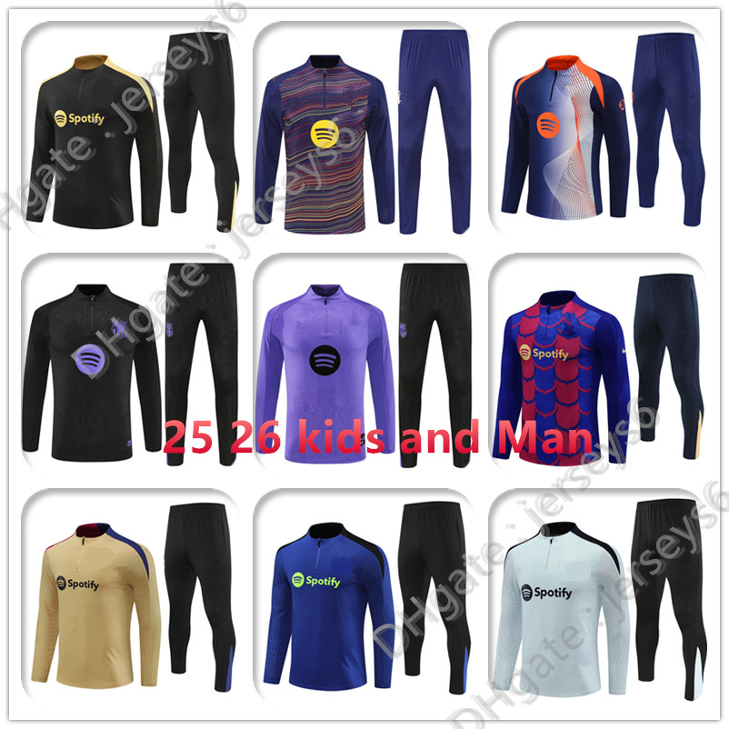 2025 26 chandal baRCElone Tracksuit LAMINE YAMAL LEWANDOWSKI soccer TRAINING barcelonaES GAVI PEDRI FERRAN men kids kit football Tracksuits