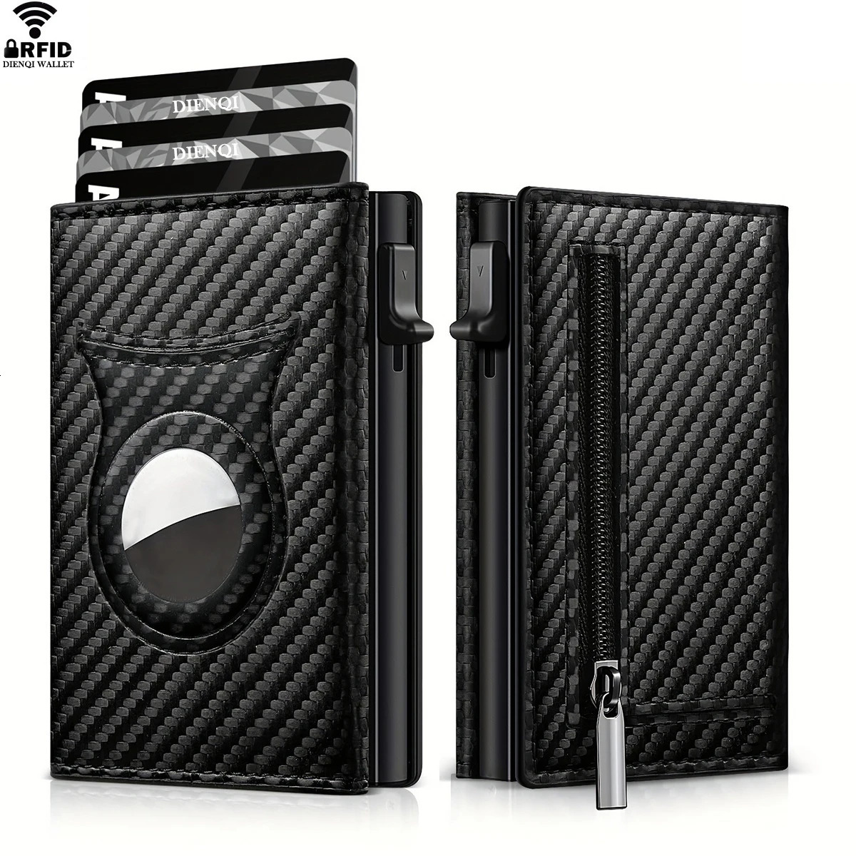 Anti Theft Credit Card Holder Men Wallets Carbon Fiber Wallet For Airtag Small Coin Purse Minimalist Wallets For Air Tag251204