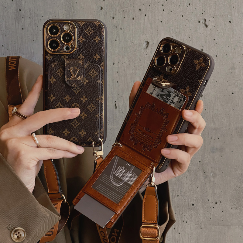 iphone 17 pro max case Phone Case Designer iPhone 17-11 Pro Max Wallet Case - Genuine Leather Card Holder with Detachable Crossbody Strap & Lanyard