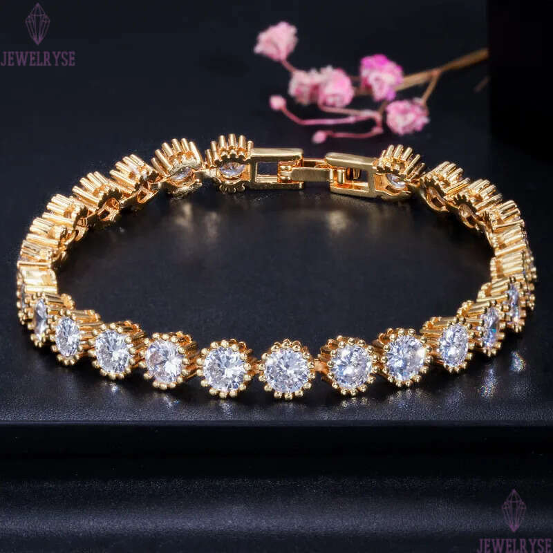 Classical Fashion Crown Tennis Bracelets For Women 3A Cubic Zirconia bracelet Rose Gold Silver Copper White CZ Luxury Bracelet designer jewelry Party 