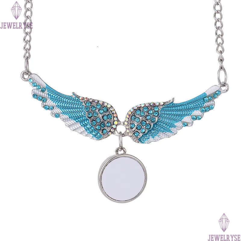 sublimation blank designer woman jewelry gold mens necklace party photo frame silver cross wing heart rhinestone pendant womens necklaces for gift