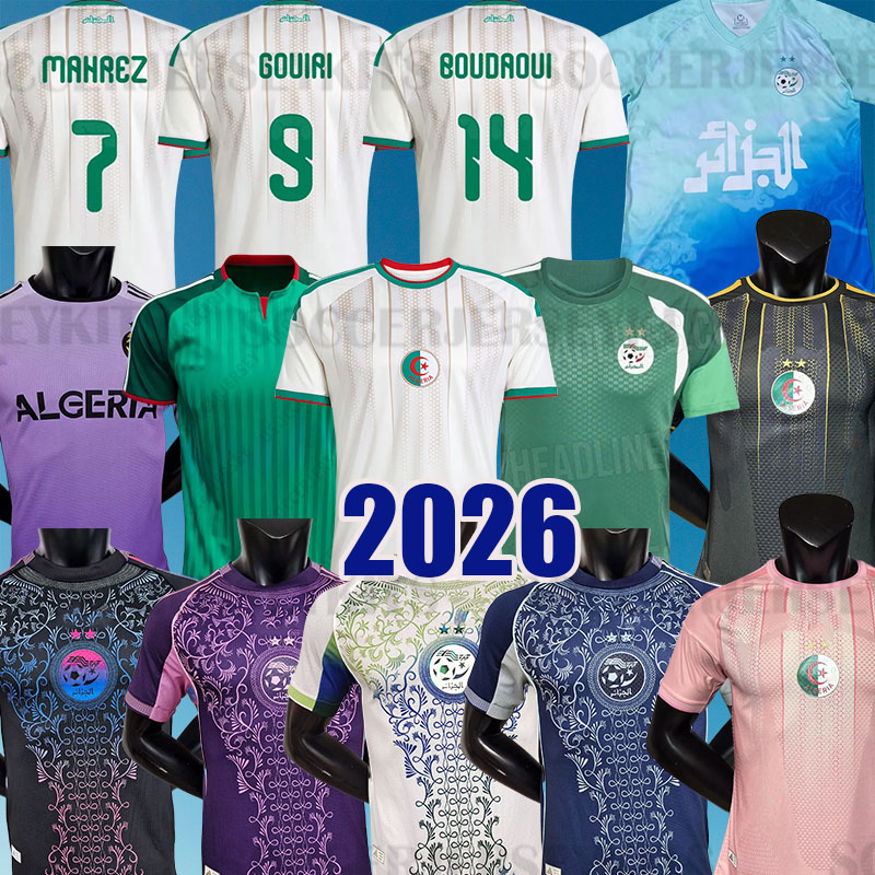 maillot algerie 2026 BENRAHMA Algerie Soccer Jerseys 2026 MAHREZ BENNACER GOUIRI Algeria football shirt AMOURA kits men kids sets maillot de foot 2026 2027