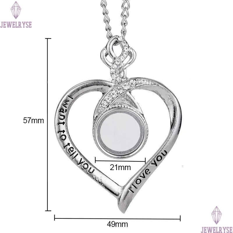 Thermal Transter Sublimation Blanks Necklaces Heart Wing Cross Pendants Designer Jewelry DIY Silver Plated Christmas Valentines Day For Women Choker N