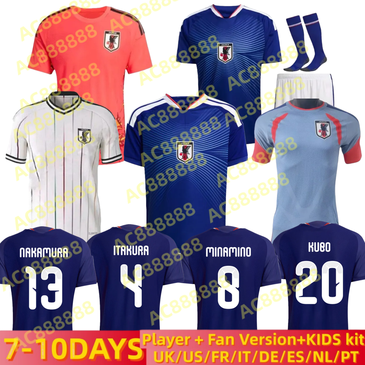 2026 Japan Soccer Jersey World Football Shirt 25 26 Cup Home away third National team camiseta de futbol ISAGI ATOM TSUBASA MINAMINO ASANO DOAN Men kit kids Equipment