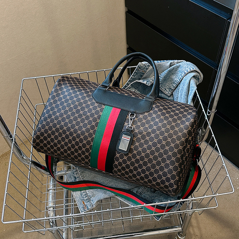 Designer Duffel Bags Women's 2025 New Color-Block Waterproof Travel Bag with Large Capacity - Gym & Business Organizer Bag for Fitness and Travel