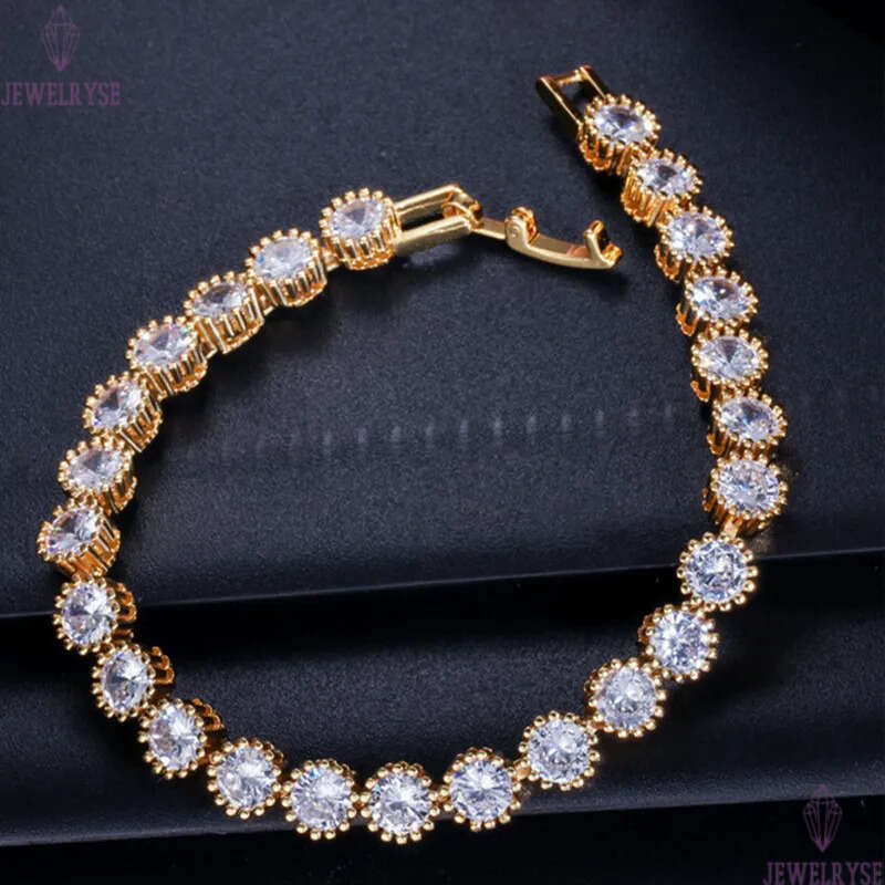 Classical Fashion Crown Tennis Bracelets For Women 3A Cubic Zirconia bracelet Rose Gold Silver Copper White CZ Luxury Bracelet designer jewelry Party 