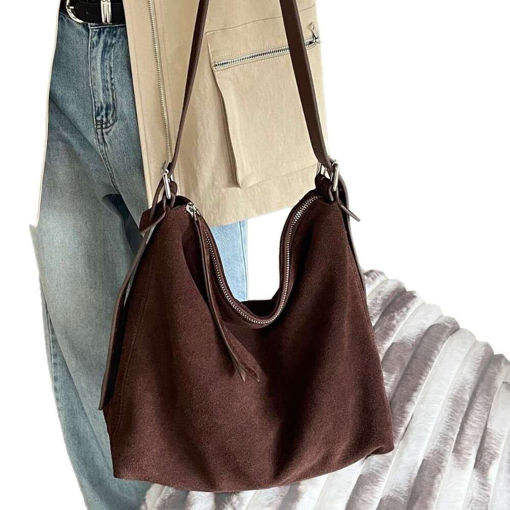 Luxury Bag Designer Shoulder Bags Totes Hobo New Suede Tote Large Capacity Casual Genuine Leather Women S Korean Fashion Single Crossbody Bag