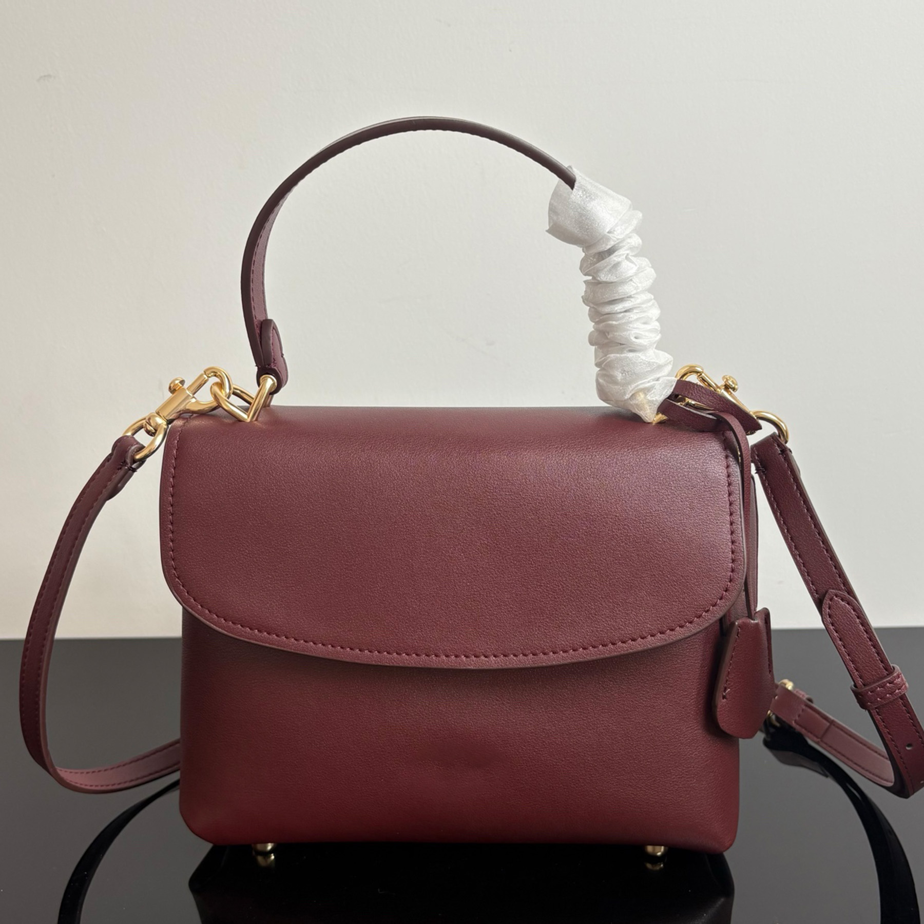 Top Quality 10A Emory Top Handle Bag Luxury Designer Soft Genuine Leather Shoulder Bag Fabric Lining Handbag Silver Hardware Crossbody Bag Detachable Strap Tote Bag