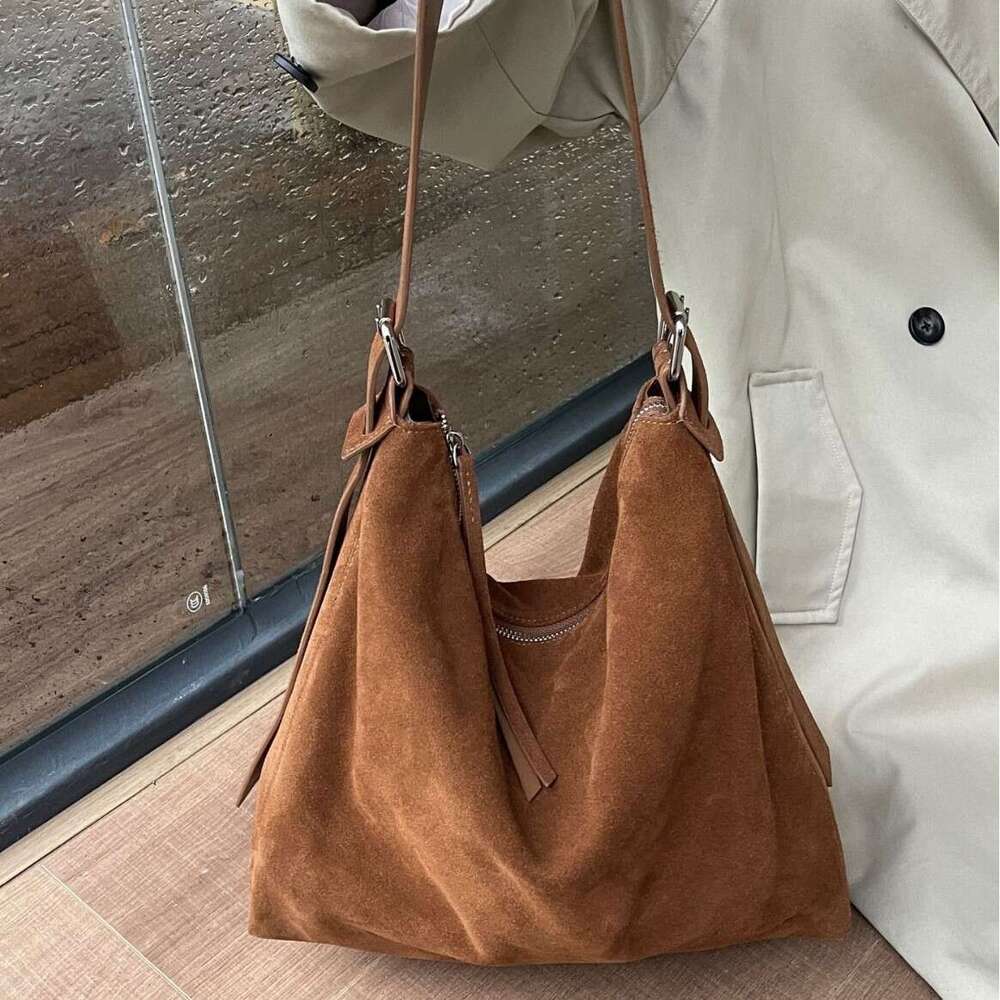 Luxury Bag Designer Shoulder Bags Totes Hobo New Suede Tote Large Capacity Casual Genuine Leather Women S Korean Fashion Single Crossbody Bag