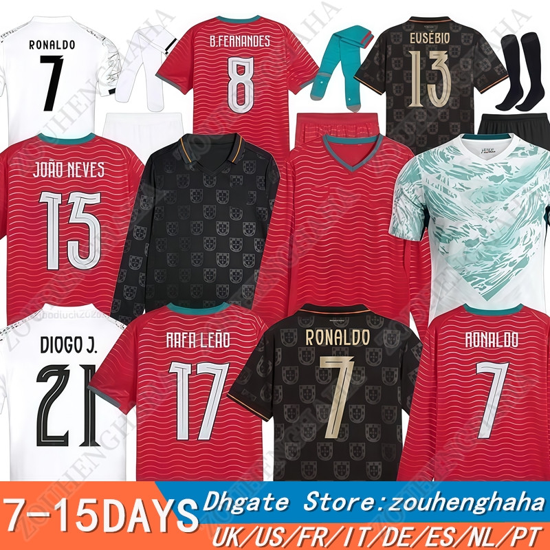 S-4XL 25 26 Edicao Special Portugal soccer jerseys 2025 2026 Black Panther Kit DIOGO J Portugieser Portuguese ronaldo Men kids football Jersey shirts Kit Fan Player