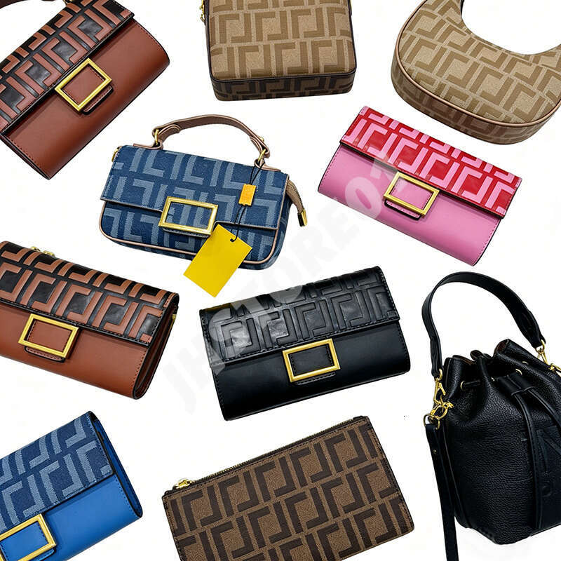 Designer bag High quality Women Crossbody baguette Brand Vintage Shoulder Canvas Underarm half moon Handbag Purse Wallet Canvas Totes Gift fenidibag b04