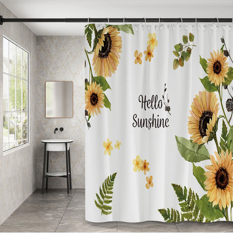 YL-37908 Digital Printed Waterproof Shower Curtain for Bathroom/Toilet Partition - Waterproof and Mildew-proof