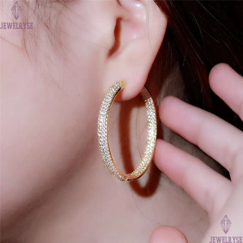 Fashio South America Hoop earrig desiger for woma AAA Cubic Zircoia 18k Gold Plated Earrigs Copper Jewelry Silver Circle Earrigy Valeties Day For