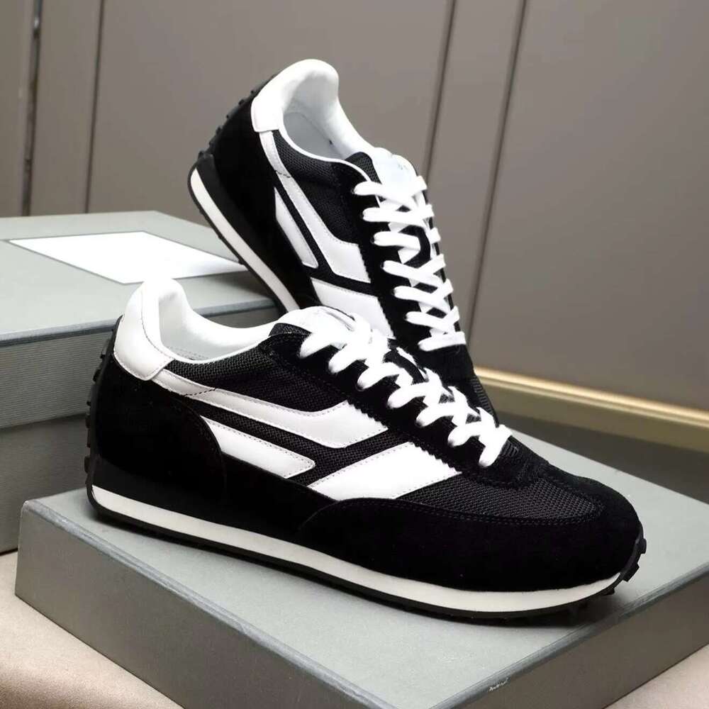 Mick Sneakers designer Mens shoe Low-top Suede & Mesh Leather flat Trainers Rubber Sole Runner office formal Sport running Party Dress athletic Casual outdoor shoes