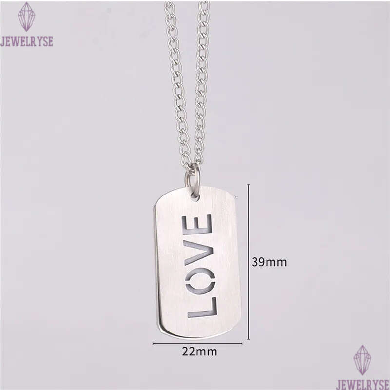 Fashion DIY Sublimation Blank Accessory Designer Necklace Woman Pierced LOVE Letters Jewelry Silver Plated Pendant Lovers Mens Necklaces Family Freind