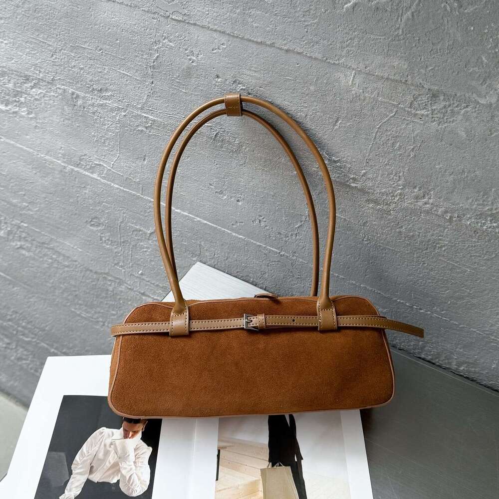 Luxury Bag Designer Shoulder Bags Totes Hobo Vintage Cowhide Baguette Autumn Winter New Suede Boston Bag Fashion Genuine Leather Handbag For Women
