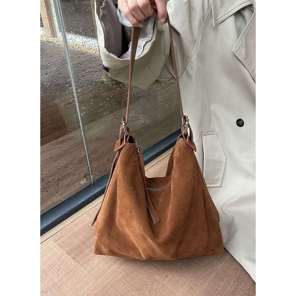 Luxury Bag Designer Shoulder Bags Totes Hobo New Suede Tote Large Capacity Casual Genuine Leather Women S Korean Fashion Single Crossbody Bag