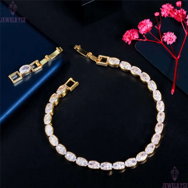 Charm Fashion AAA Cubic Zirconia Womens Tennis bracelet 18k Gold Silver Bracelets Copper Bracelet Luxury designer jewelry For Women Party Friend Teena