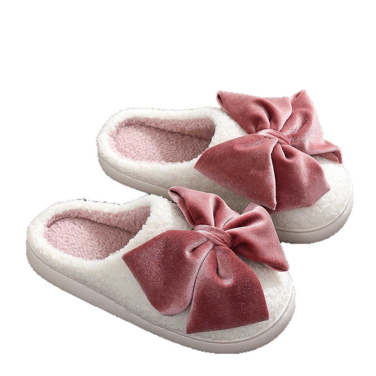 Free shipping designer shoes slippers Hairy slippers home use anti sli warm butterfly cotton slippers