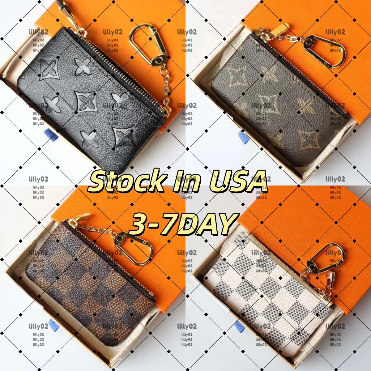 Designers luxurys Purses KEY POUCH POCHETTE CLES Women Mens Key Ring Credit Card Holder Coin Purses Mini Wallet Bag with box and dustbag M62650 M80879 10A