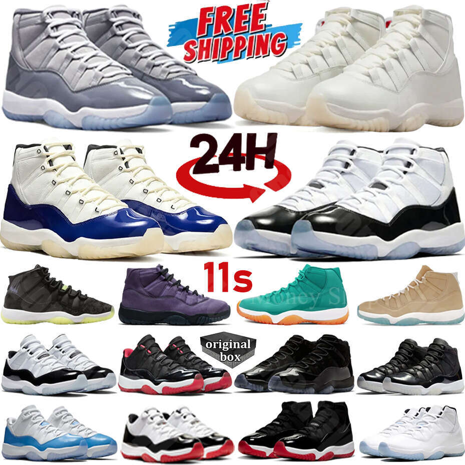 11s With box designer Outdoor Shoes 11 2025 Gamma Black Cat LegendBlue Bred Space jam Grape Fire Red Black Metallic Reimagined Men shoes Basketball trainers 36-47
