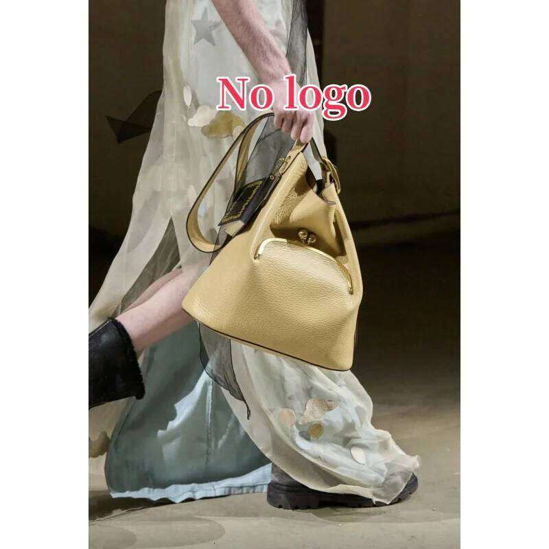 Women's Uni Bucket Bag, Fashionable Top Handle Tote Bag with KissLock, Luxury Design Shoulder Handbags for Ladies Everyday Style