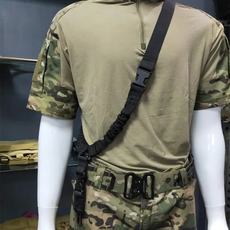 1PC S Gun Belt Hunting Accessories Gear Single Point Gun Sling Shoulder Strap Rifle Rope Belt with Metal Buckle 251202