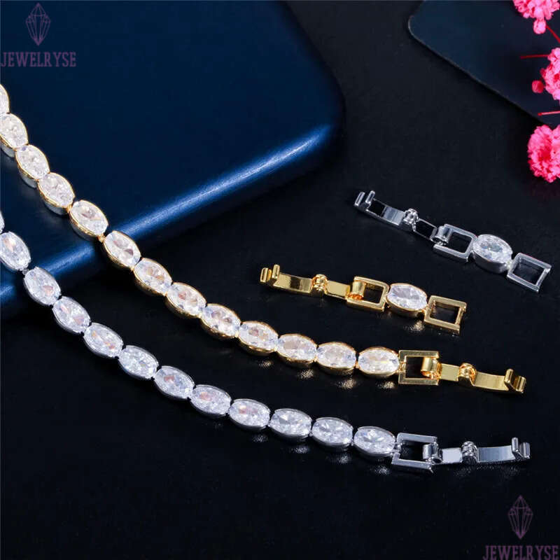 Charm Fashion AAA Cubic Zirconia Womens Tennis bracelet 18k Gold Silver Bracelets Copper Bracelet Luxury designer jewelry For Women Party Friend Teena